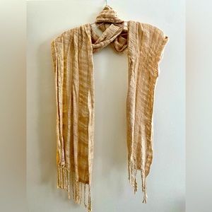 AF tan & cream lightweight scarf